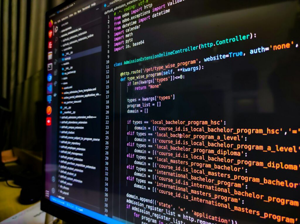 black flat screen computer monitor